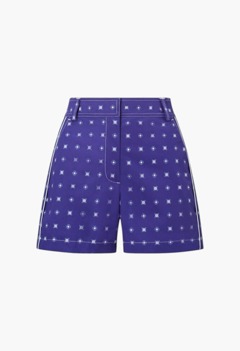 Ballpoint Ink Nothing Ditsy - Twill Camp Short - GLAM MODA